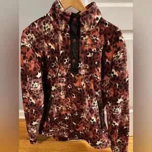 Roxy Leopard Print Fleece Pullover